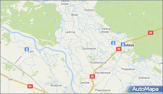 mapa Szydłowice, Szydłowice na mapie Targeo