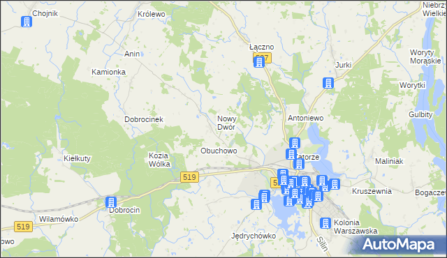 mapa Szymanowo gmina Morąg, Szymanowo gmina Morąg na mapie Targeo