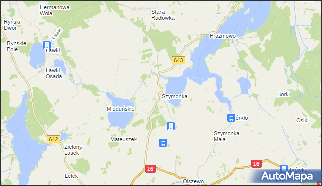 mapa Szymonka, Szymonka na mapie Targeo