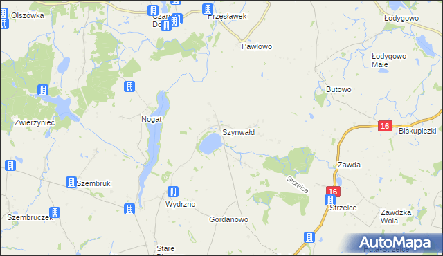 mapa Szynwałd gmina Łasin, Szynwałd gmina Łasin na mapie Targeo