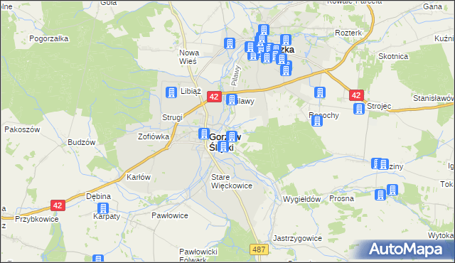 mapa Szyszków gmina Praszka, Szyszków gmina Praszka na mapie Targeo