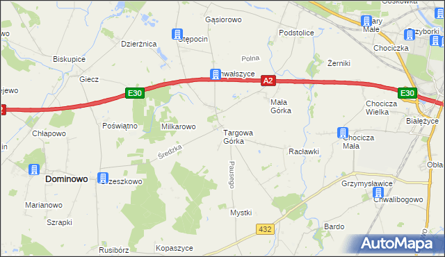 mapa Targowa Górka, Targowa Górka na mapie Targeo