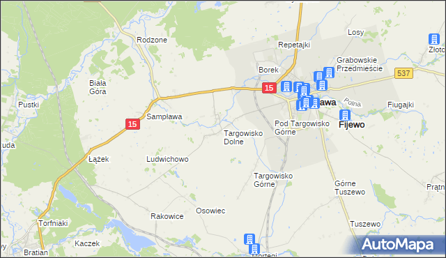 mapa Targowisko Dolne, Targowisko Dolne na mapie Targeo