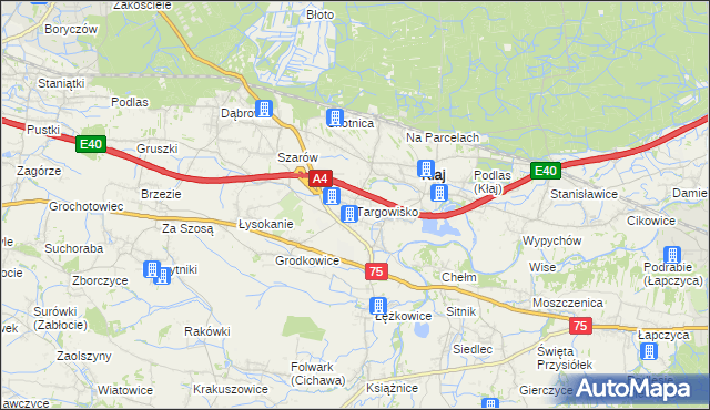 mapa Targowisko gmina Kłaj, Targowisko gmina Kłaj na mapie Targeo