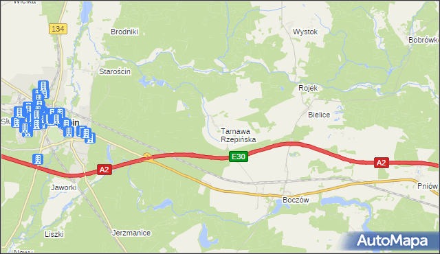 mapa Tarnawa Rzepińska, Tarnawa Rzepińska na mapie Targeo