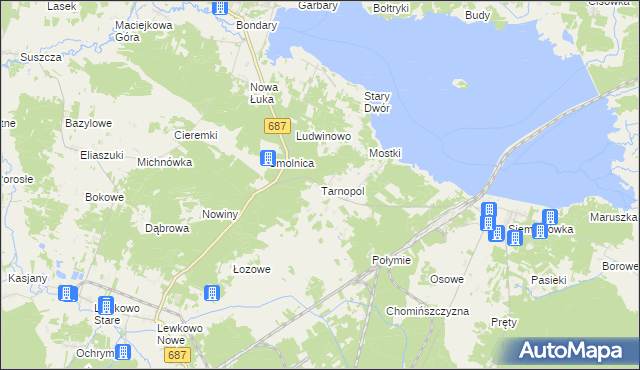 mapa Tarnopol, Tarnopol na mapie Targeo