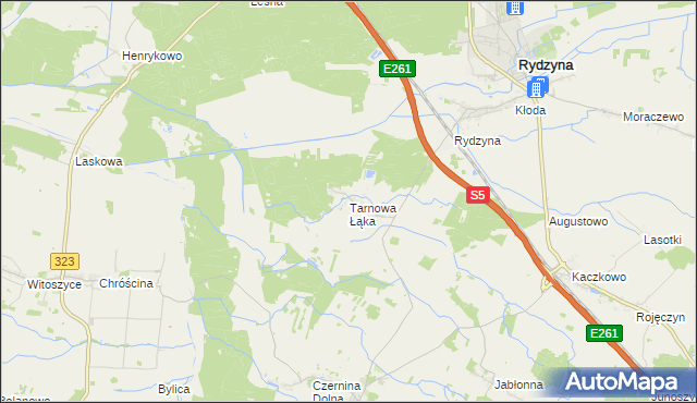 mapa Tarnowa Łąka, Tarnowa Łąka na mapie Targeo