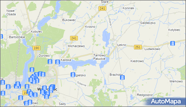 mapa Tarnowo Pałuckie, Tarnowo Pałuckie na mapie Targeo