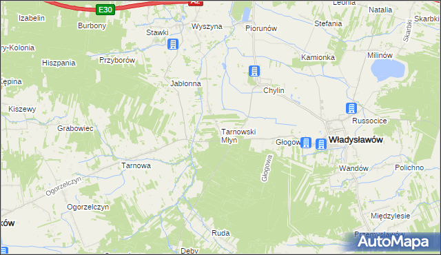 mapa Tarnowski Młyn, Tarnowski Młyn na mapie Targeo