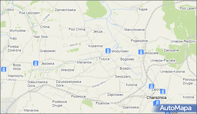 mapa Tczyca, Tczyca na mapie Targeo