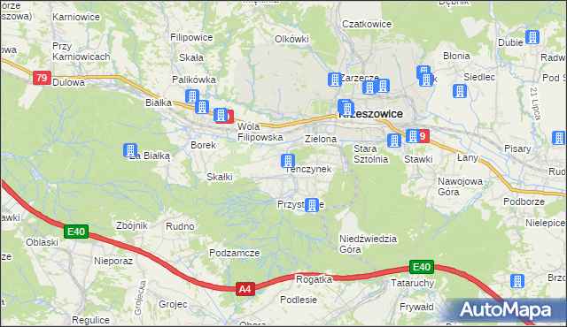 mapa Tenczynek, Tenczynek na mapie Targeo