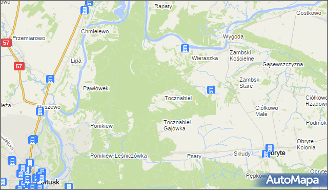 mapa Tocznabiel, Tocznabiel na mapie Targeo