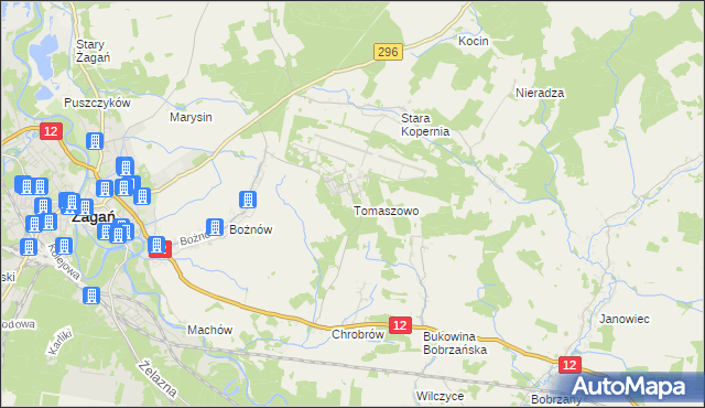 mapa Tomaszowo, Tomaszowo na mapie Targeo