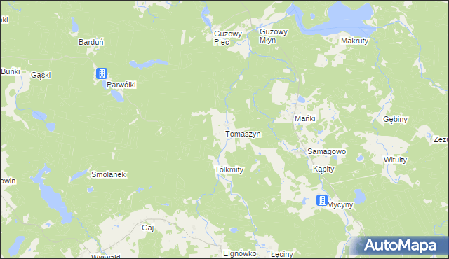 mapa Tomaszyn, Tomaszyn na mapie Targeo