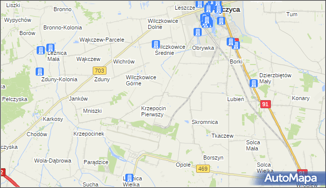 mapa Topola Katowa, Topola Katowa na mapie Targeo