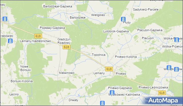 mapa Topolnica, Topolnica na mapie Targeo