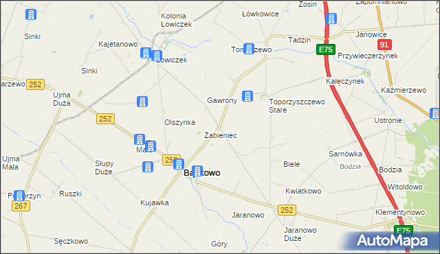 mapa Toporzyszczewo, Toporzyszczewo na mapie Targeo