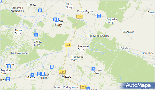 mapa Trębowiec Duży, Trębowiec Duży na mapie Targeo