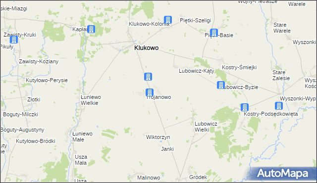 mapa Trojanówek, Trojanówek na mapie Targeo