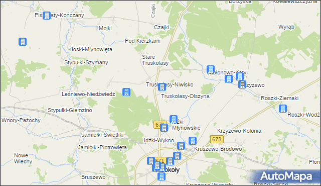 mapa Truskolasy-Olszyna, Truskolasy-Olszyna na mapie Targeo