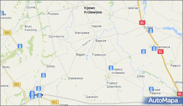 mapa Trzebczyk, Trzebczyk na mapie Targeo