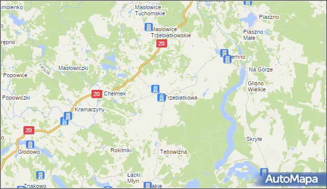 mapa Trzebiatkowa, Trzebiatkowa na mapie Targeo