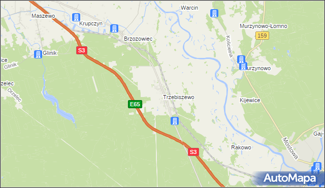 mapa Trzebiszewo, Trzebiszewo na mapie Targeo