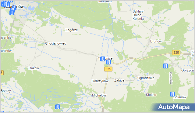 mapa Trzebnice, Trzebnice na mapie Targeo