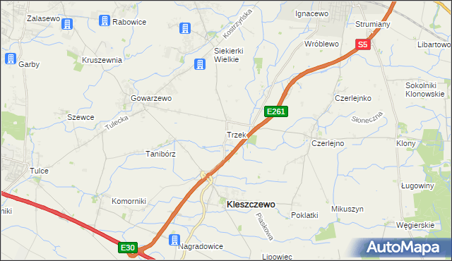 mapa Trzek, Trzek na mapie Targeo