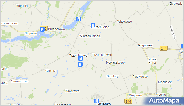 mapa Trzemiętówko, Trzemiętówko na mapie Targeo