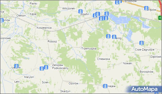 mapa Trzemuszka, Trzemuszka na mapie Targeo