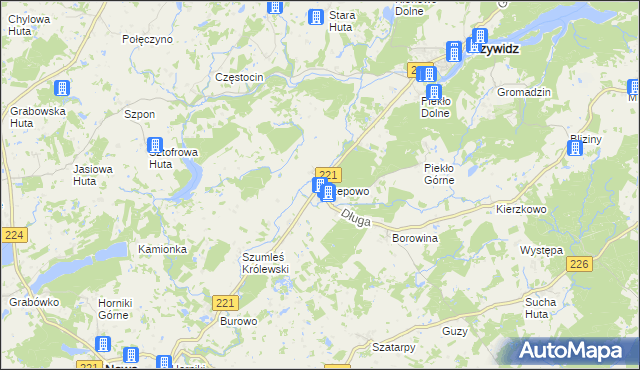 mapa Trzepowo gmina Przywidz, Trzepowo gmina Przywidz na mapie Targeo