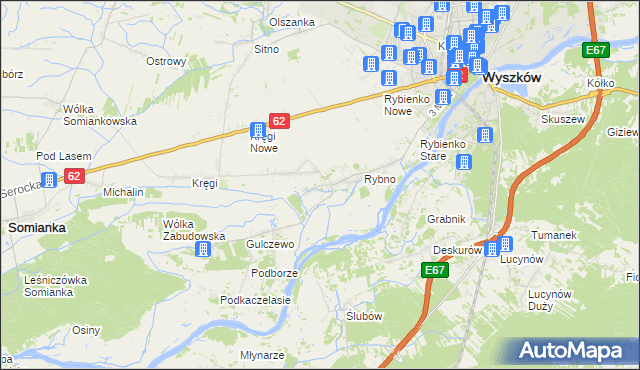 mapa Tulewo Górne, Tulewo Górne na mapie Targeo