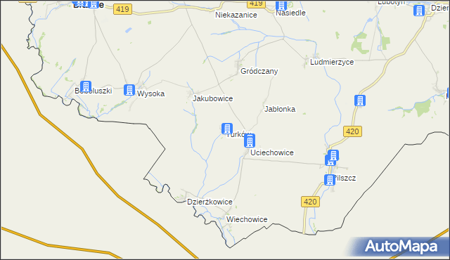 mapa Turków, Turków na mapie Targeo