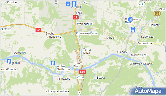 mapa Turna Duża, Turna Duża na mapie Targeo