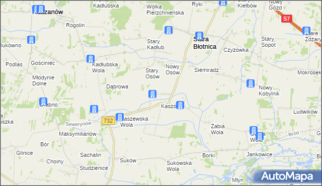 mapa Tursk gmina Stara Błotnica, Tursk gmina Stara Błotnica na mapie Targeo