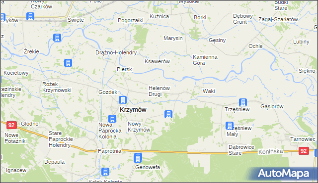 mapa Tury gmina Kościelec, Tury gmina Kościelec na mapie Targeo