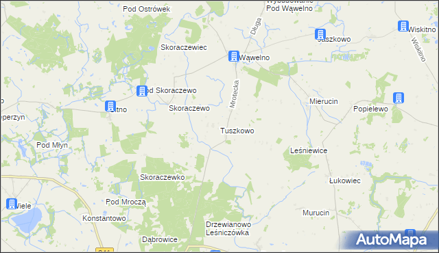 mapa Tuszkowo, Tuszkowo na mapie Targeo