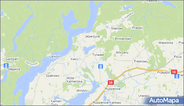 mapa Tynwałd, Tynwałd na mapie Targeo