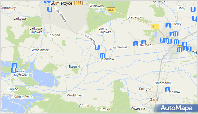 mapa Uciechów gmina Odolanów, Uciechów gmina Odolanów na mapie Targeo