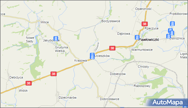 mapa Ucieszków, Ucieszków na mapie Targeo