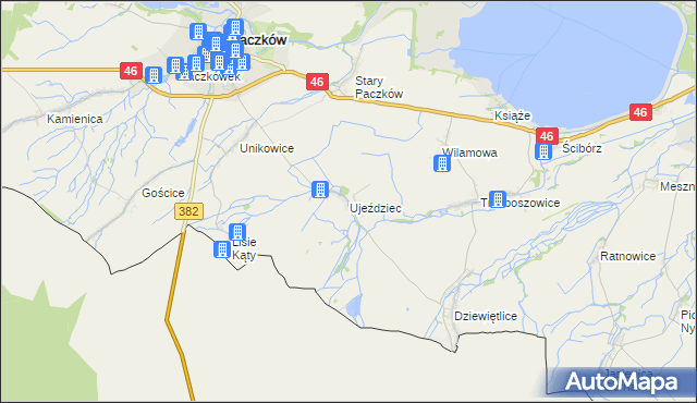 mapa Ujeździec, Ujeździec na mapie Targeo