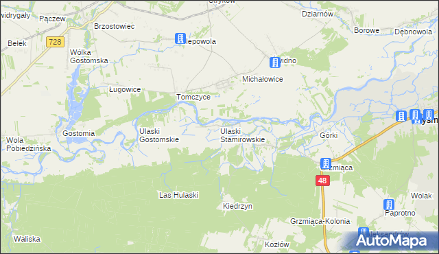 mapa Ulaski Stamirowskie, Ulaski Stamirowskie na mapie Targeo