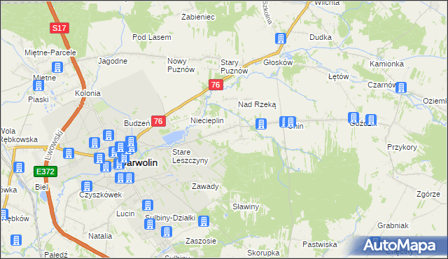 mapa Unin-Kolonia, Unin-Kolonia na mapie Targeo