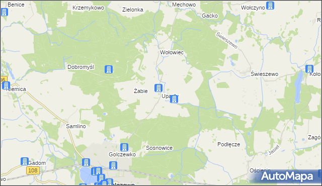 mapa Upadły, Upadły na mapie Targeo