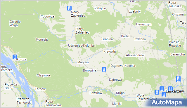 mapa Uścieniec, Uścieniec na mapie Targeo