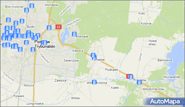 mapa Uszczyn, Uszczyn na mapie Targeo