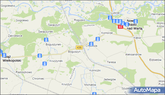 mapa Utrata gmina Nowe Miasto nad Wartą, Utrata gmina Nowe Miasto nad Wartą na mapie Targeo