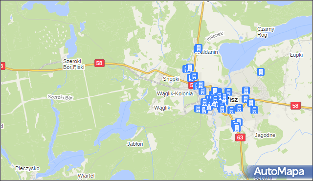 mapa Wąglik-Kolonia, Wąglik-Kolonia na mapie Targeo