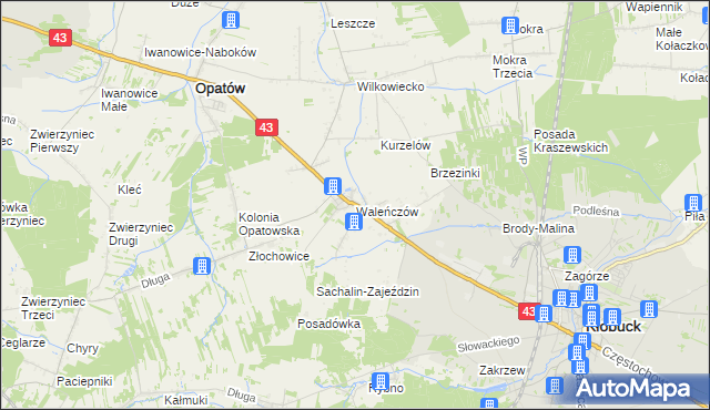 mapa Waleńczów, Waleńczów na mapie Targeo